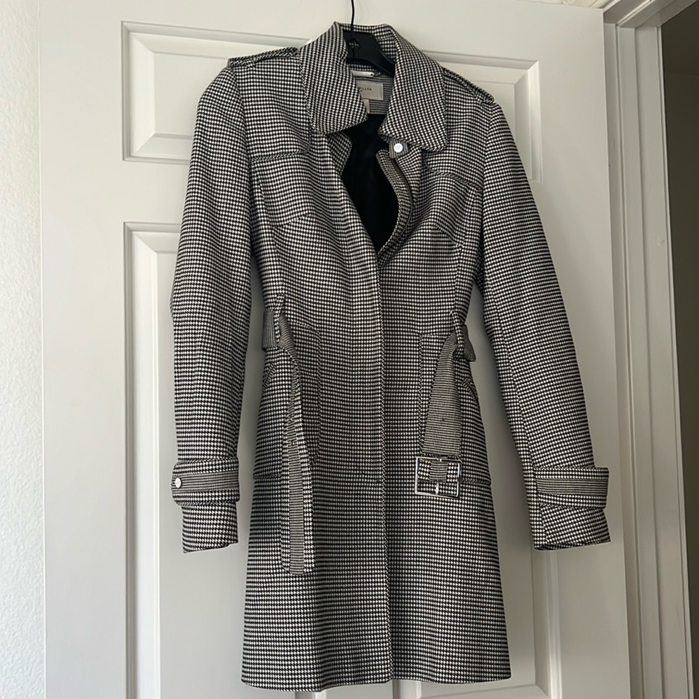 Karen Millen Checkered Coat Size 4